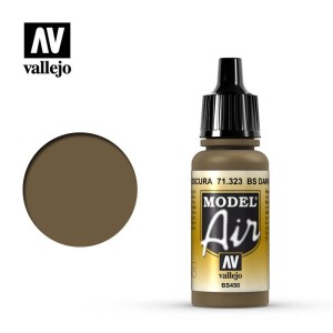 Acrilico Model air, BS tierra oscura. Bote 17 ml. Marca Vallejo. Ref: 71.323.