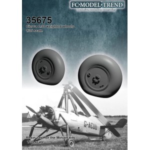 Ruedas con peso para Cierva C30. Escala 1:35. Marca FCmodeltrend. Ref: 35675.
