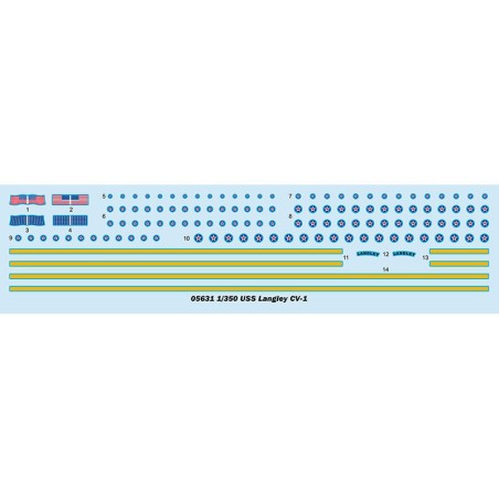Portaaviones USS Langley CV-1. Escala: 1:350. Marca: Trumpeter. Ref: 05631.
