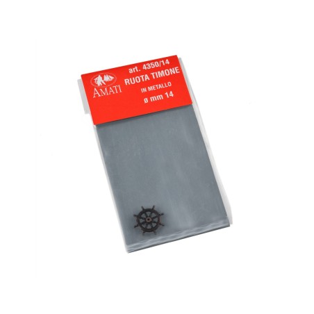 Ruedas de timón metal 14 mm. 2 unidades. Marca Amati. Ref: 4350/14.