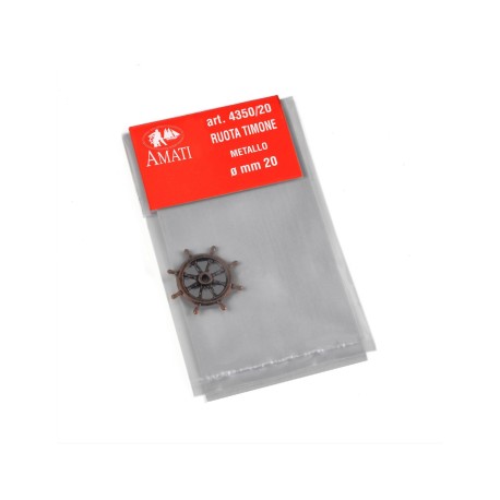 Ruedas de timón metal 20 mm. 2 unidades. Marca Amati. Ref: 4350/20.