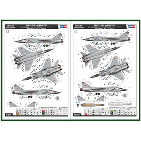 Mig 31BM mit KH-47M2. Escala 1:48. Marca Hobby boss. Ref: 81770.