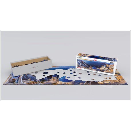 Santorini Greece. Puzzle horizontal 360º, 1000 pz. Marca Eurographics. Ref: 6010-5300.