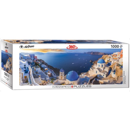 Santorini Greece. Puzzle horizontal 360º, 1000 pz. Marca Eurographics. Ref: 6010-5300.