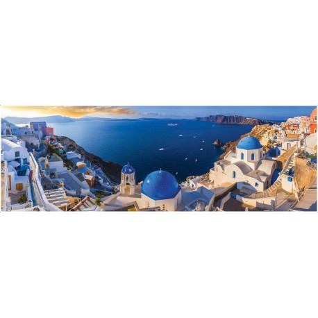 Santorini Greece. Puzzle horizontal 360º, 1000 pz. Marca Eurographics. Ref: 6010-5300.