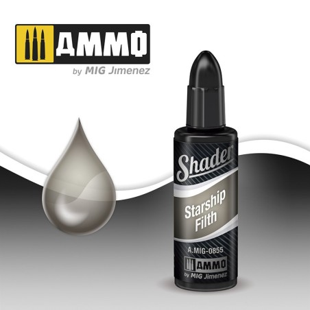 Sombreador suciedad de nave espacial. Bote 10 ml. Marca Ammo by Mig Jimenez. Ref: AMIG0855.