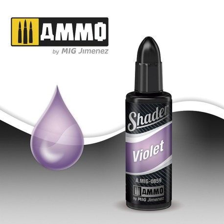 Sombreador violeta. Bote 10 ml. Marca Ammo by Mig Jimenez. Ref: AMIG0859.