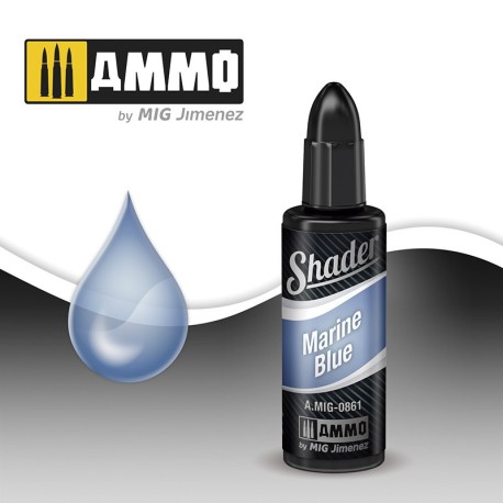 Sombreador Azul marino. Bote 10 ml. Marca Ammo by Mig Jimenez. Ref: AMIG0861.