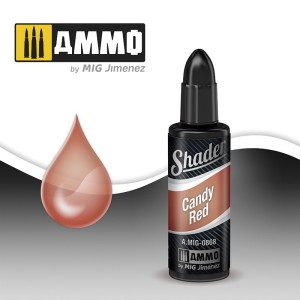 Sombreador Rojo caramelo. Bote 10 ml. Marca Ammo by Mig Jimenez. Ref: AMIG0868.