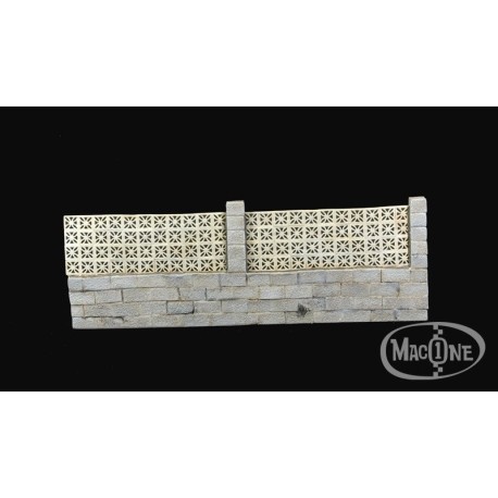 Muro con celosías tipo "B". Escala 1:35. Marca Macone. Ref: MAC35139.