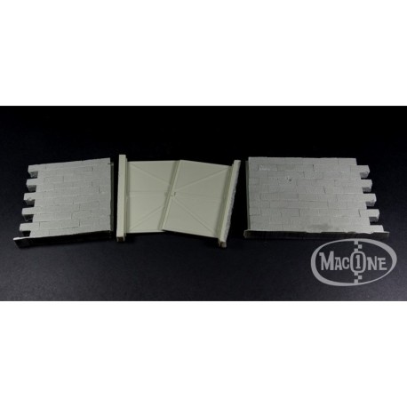 Muro de bloques con puerta "B". Escala 1:35. Marca Macone. Ref: MAC35141.