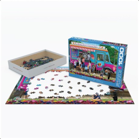 Dan's Ice Cream Van. Puzzle Horizontal, 1000 pz. Marca Eurographics. Ref: 6000-5519.