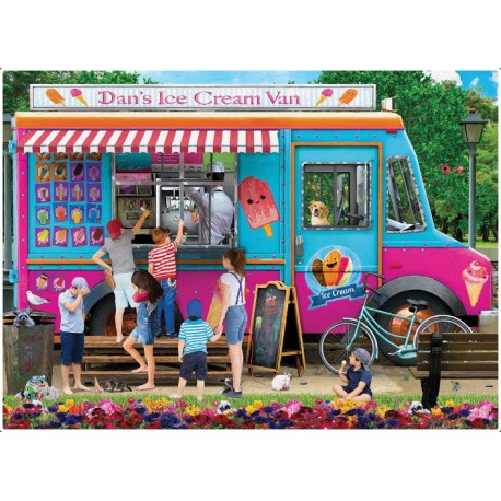 Dan's Ice Cream Van. Puzzle Horizontal, 1000 pz. Marca Eurographics. Ref: 6000-5519.