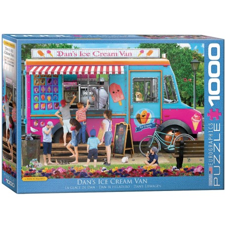 Dan's Ice Cream Van. Puzzle Horizontal, 1000 pz. Marca Eurographics. Ref: 6000-5519.