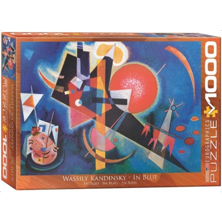 In Blue, Kandinsky. Puzzle horizontal, 1000 pz. Marca Eurographics. Ref: 6000-1897.