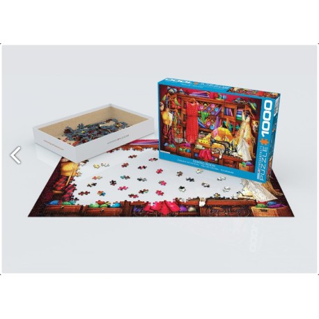 Quilting Craft Room. Puzzle horizontal, 1000 pz. Marca Eurographics. Ref: 6000-5348.