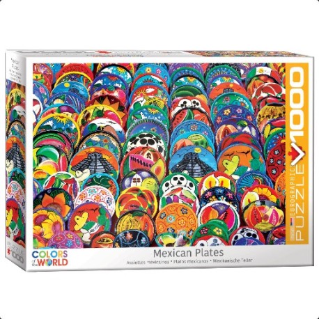 Mexican Ceramic Plates. Puzzle horizontal, 1000 pz. Marca Eurographics. Ref: 6000-5421.