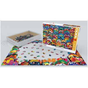 Mexican Ceramic Plates. Puzzle horizontal, 1000 pz. Marca Eurographics. Ref: 6000-5421. 2