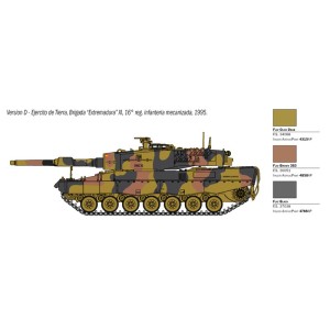 Leopard 2A4, contiene calcas españolas. Escala 1:35. Marca Italeri. Ref: 6559.