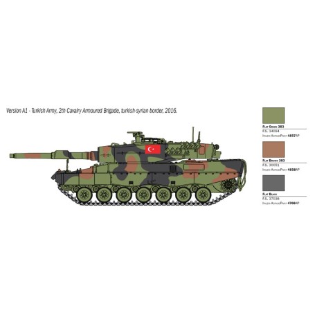 Leopard 2A4, contiene calcas españolas. Escala 1:35. Marca Italeri. Ref: 6559.
