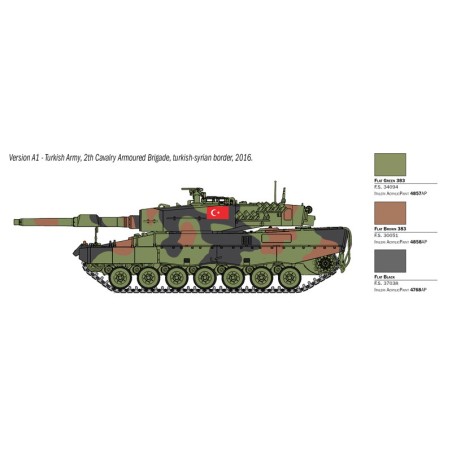 Leopard 2A4, contiene calcas españolas. Escala 1:35. Marca Italeri. Ref: 6559.