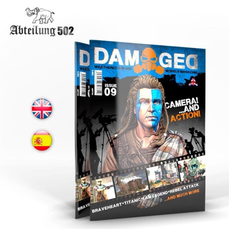 Revista Damaged 09. Camara y acción. Marca AK Interactive. Ref: ABT735.