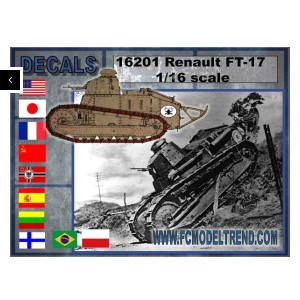 Calcas para el FT-17. Escala 1/16. Marca Fcmodeltips / Fcmodeltrend. Ref: 16201 2