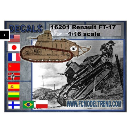 Calcas para el FT-17. Escala 1/16. Marca Fcmodeltips / Fcmodeltrend. Ref: 16201