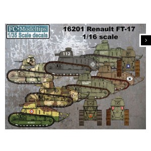 Calcas para el FT-17. Escala 1/16. Marca Fcmodeltips / Fcmodeltrend. Ref: 16201