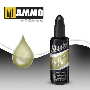 Sombreador Verde Oliva. Bote 10 ml. Marca Ammo by Mig Jimenez. Ref: AMIG0864.
