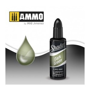Sombreador Verde Oscuro. Bote 10 ml. Marca Ammo by Mig Jimenez. Ref: AMIG0866.
