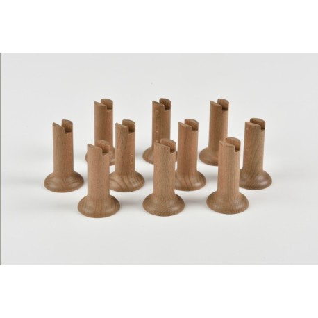 Pedestal liso en madera, 51 mm de altura. 2 unds. Marca Amati. Ref: 568504.