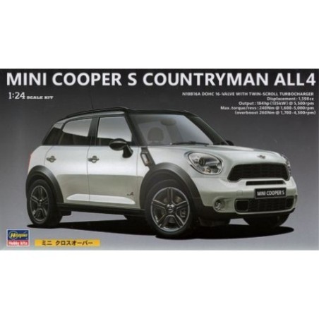  MINI COOPER S COUNTRYMAN ALL 4. Escala 1:24. Marca Hasegawa. Ref: 24121.