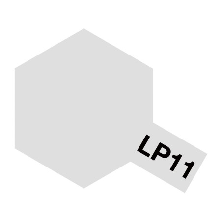Lacquer paint, lacada Silver ( plata ). Bote 10 ml. Marca Tamiya. Ref: LP-11 ( LP11 ).