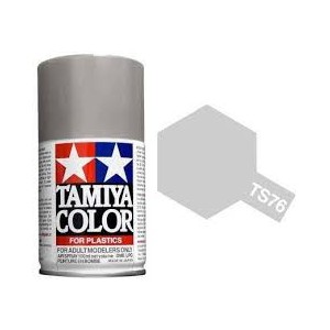 Spray Mica Silver Gloss, Un lujoso color plateado claro con un toque de azul. (85076). Bote 100 ml. Marca Tamiya. Ref: TS-76.