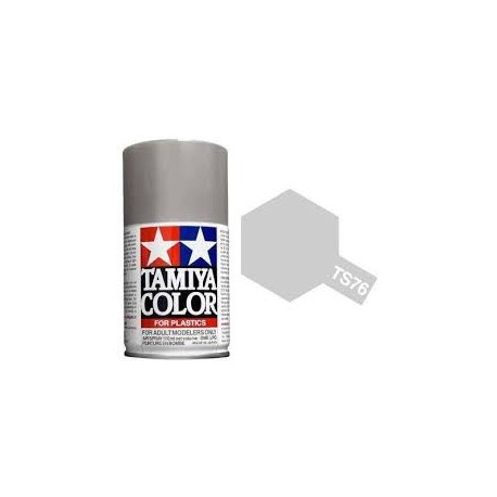 Spray Mica Silver Gloss, Un lujoso color plateado claro con un toque de azul. (85076). Bote 100 ml. Marca Tamiya. Ref: TS-76.