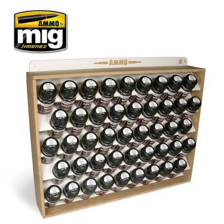 Organizador de pinturas para botes de 35 ml. Marca Ammo of Mig jimenez. Ref: AMIG8006.