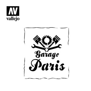Stencils Rótulo de Garaje Vintage.  Marca Vallejo . Ref: ST-LET001. 2