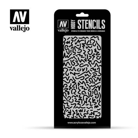 Stencils Camuflaje Alemán Culebrillas WWII.  Marca Vallejo . Ref: ST-CAM001.