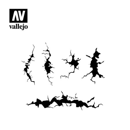 Stencils Muro Agrietado . Marca Vallejo . Ref: ST-TX001.