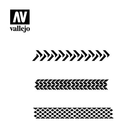 Stencils Marcas de Neumático . Marca Vallejo . Ref: ST-TX002.
