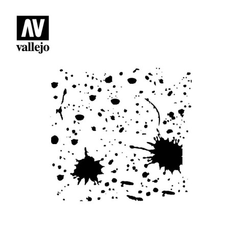 Stencils Salpicaduras y Manchas . Marca Vallejo . Ref: ST-TX003.