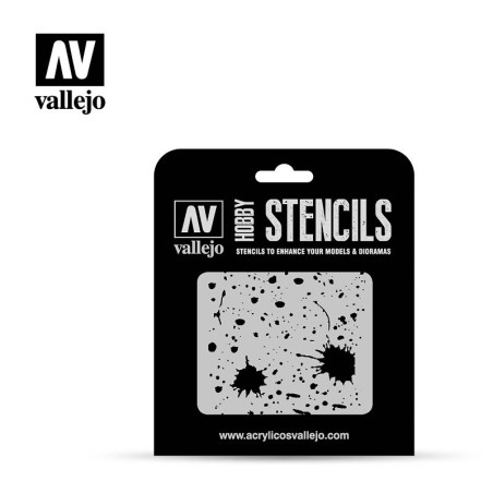Stencils Salpicaduras y Manchas . Marca Vallejo . Ref: ST-TX003.