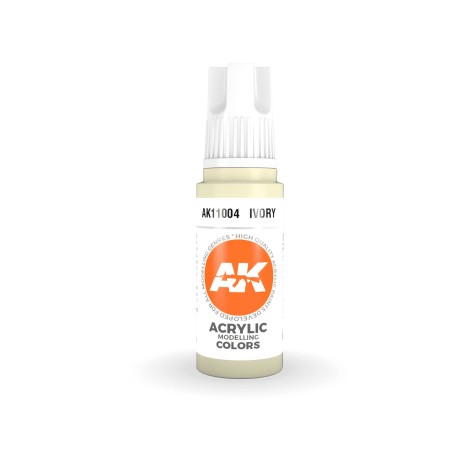 Acrílicos de 3rd Generación, IVORY – STANDARD. Bote 17 ml. Marca Ak-Interactive. Ref: Ak11004.