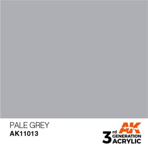 Acrílicos de 3rd Generación, PALE GREY – STANDARD. Bote 17 ml. Marca Ak-Interactive. Ref: Ak11013.