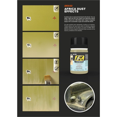 Wash Africa Dust Effects. Bote de 35 ml. Marca AK Interactive. Ref: AK022.