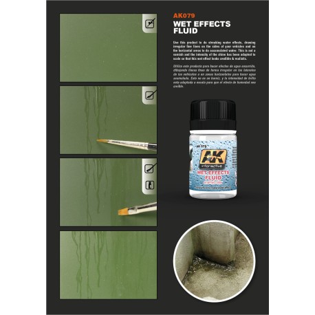 Wet Effects Fluid. Bote de 35 ml. Marca AK Interactive. Ref: AK079.