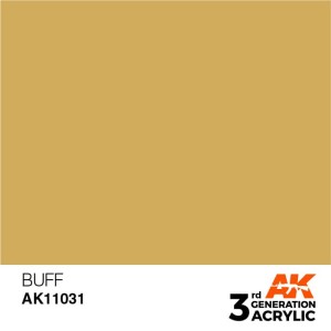 Acrílicos de 3rd Generación, BUFF – STANDARD. Bote 17 ml. Marca Ak-Interactive. Ref: Ak11031.