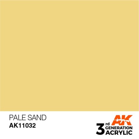 Acrílicos de 3rd Generación, PALE SAND – STANDARD. Bote 17 ml. Marca Ak-Interactive. Ref: Ak11032.