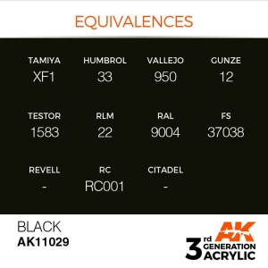 Acrílicos de 3rd Generación, SMOKE BLACK – STANDARD. Bote 17 ml. Marca Ak-Interactive. Ref: Ak11029. 2